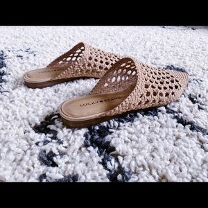 Lucky Brand Woven Slide Mules